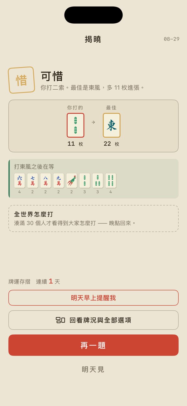 詰牌揭曉:最佳打法與進張數比較